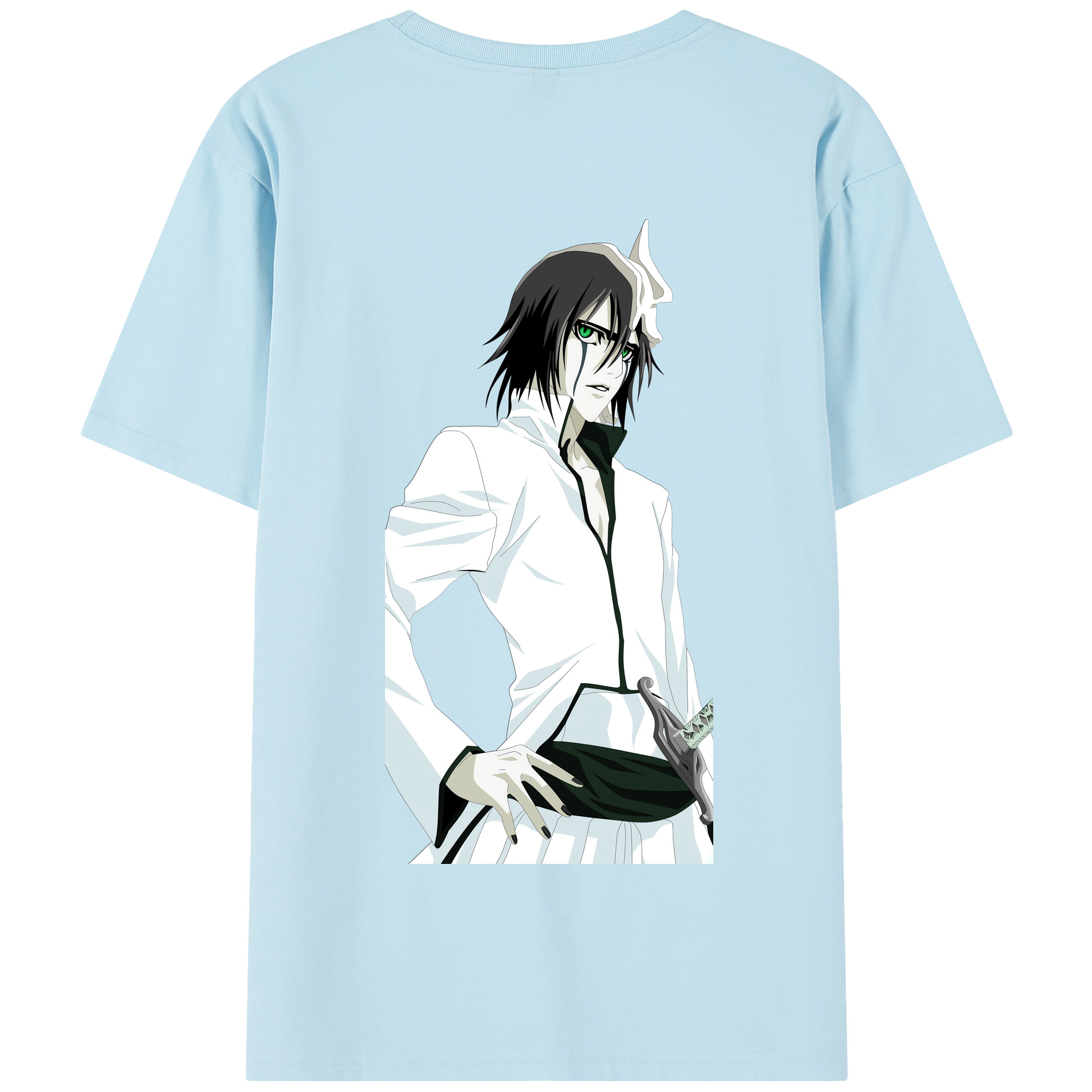 （画像用） ブリーチ ウルキオラ·シファー BLEACH Ulquiorra cifer 綿100％半袖Tシャツ（背面プリント）